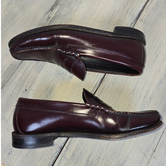 Florsheim Imperial Mens Burgundy Leather Penny Loafer Dress Shoes Size 8.5 D - Picture 4 of 6